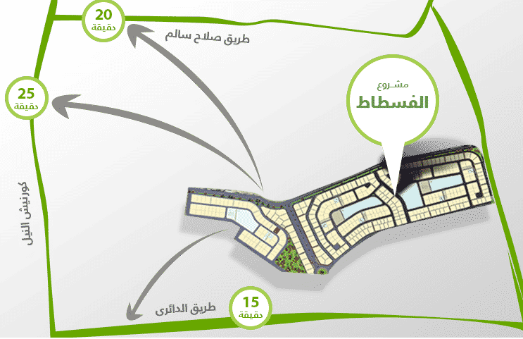 خريطة مدينة الفسطاط الجديدة