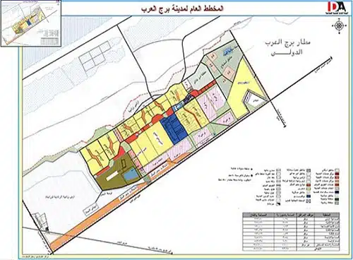 خريطة مدينة برج العرب.