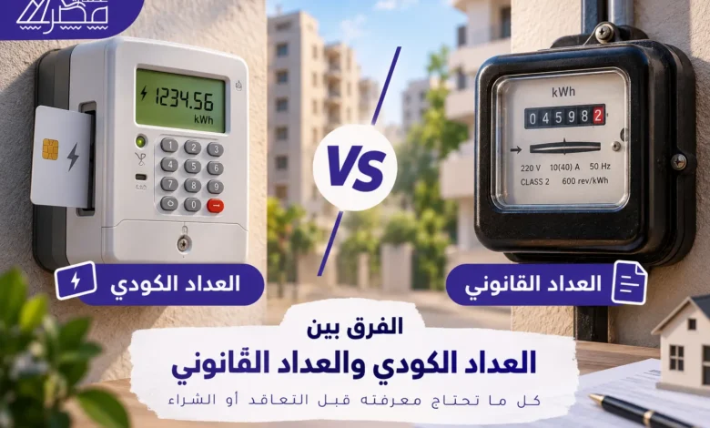 الفرق بين العداد الكودي والعداد القانوني