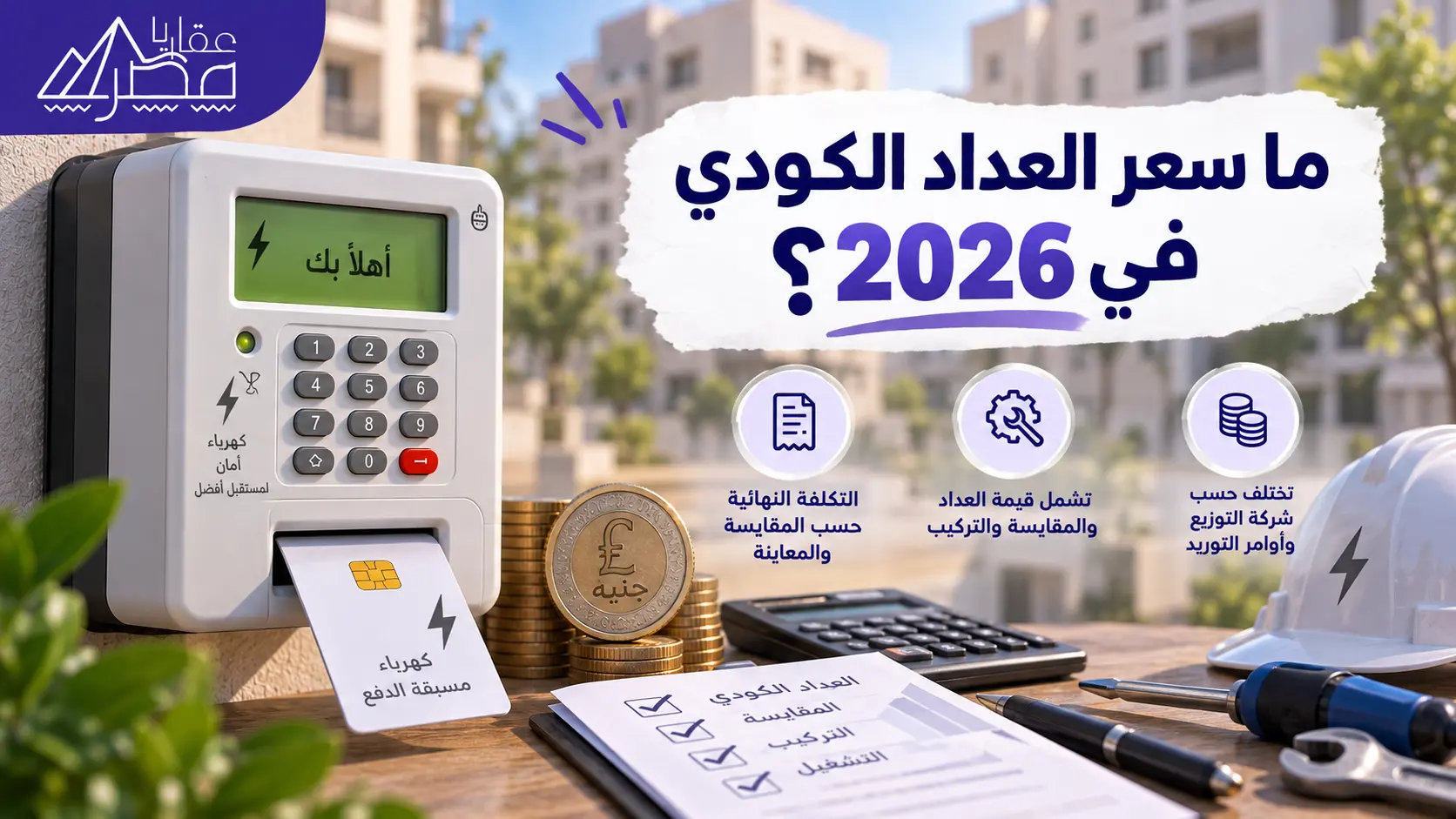 تكلفة تركيب العداد الكودي